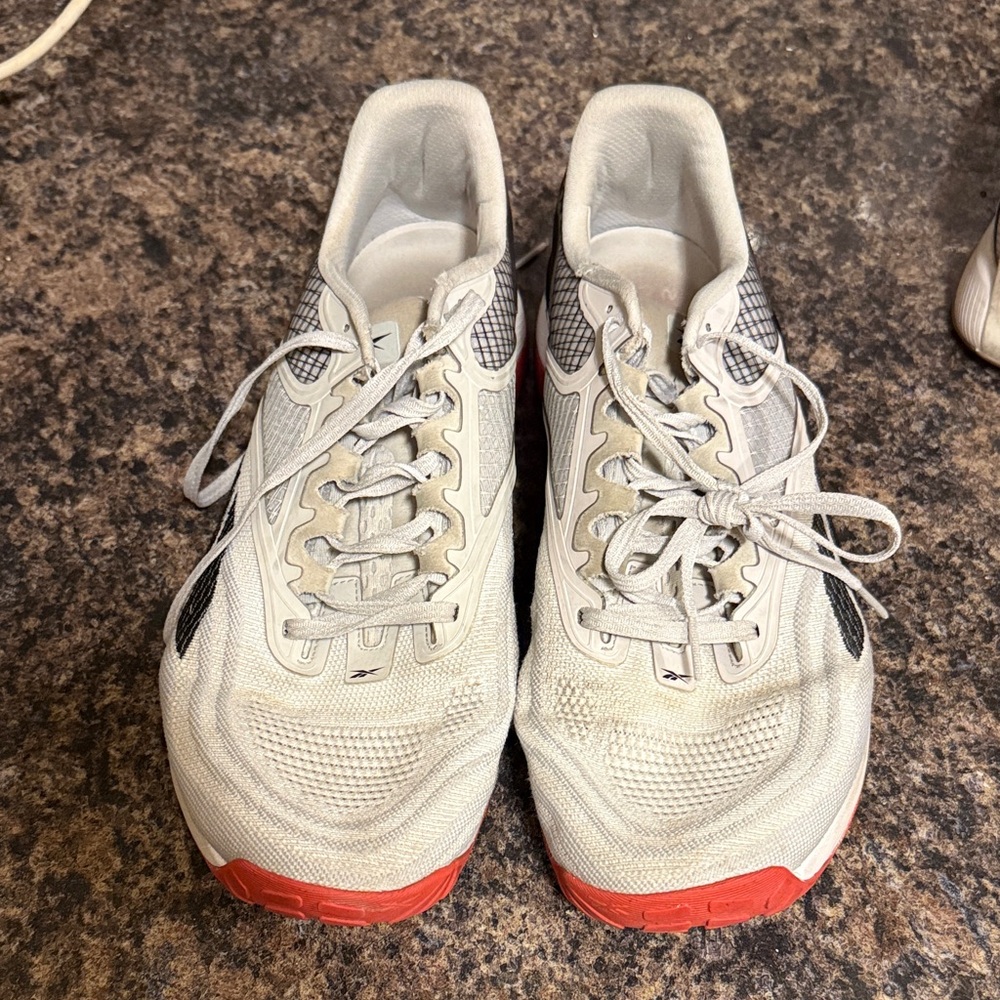 Reebok Gray and Red Athletic Shoes